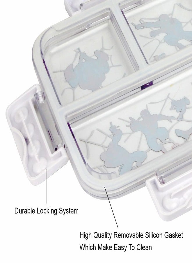 SKi Homeware Brunch Insulated Lunch Box with 3 Compartments, Stainless Steel Interior & Embossed Printed Lid | Leak-Proof Design | 600 ML (Spiderman) - Image 4